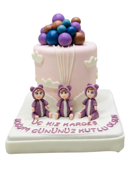 Üç Kız Kardeş Balon Butik Pasta