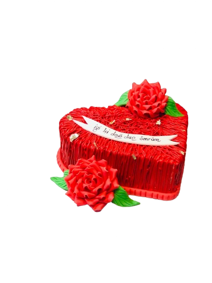 Kırmızı Gül Aşk Butik Pasta